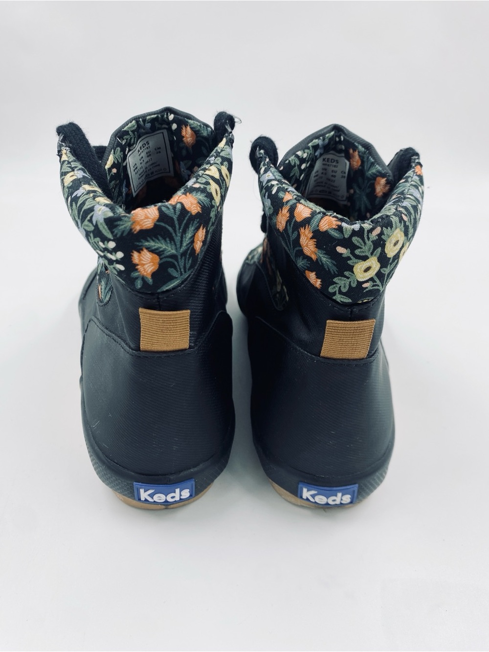 Keds Rifle Paper Co High Top Floral Sneakers 9 EUC - Picture 3 of 6